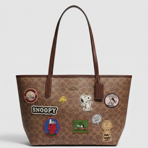 NWT Coach x Peanuts Limited Edition Monogram Tote – 75th Anniversary Snoopy - Picture 1 of 15